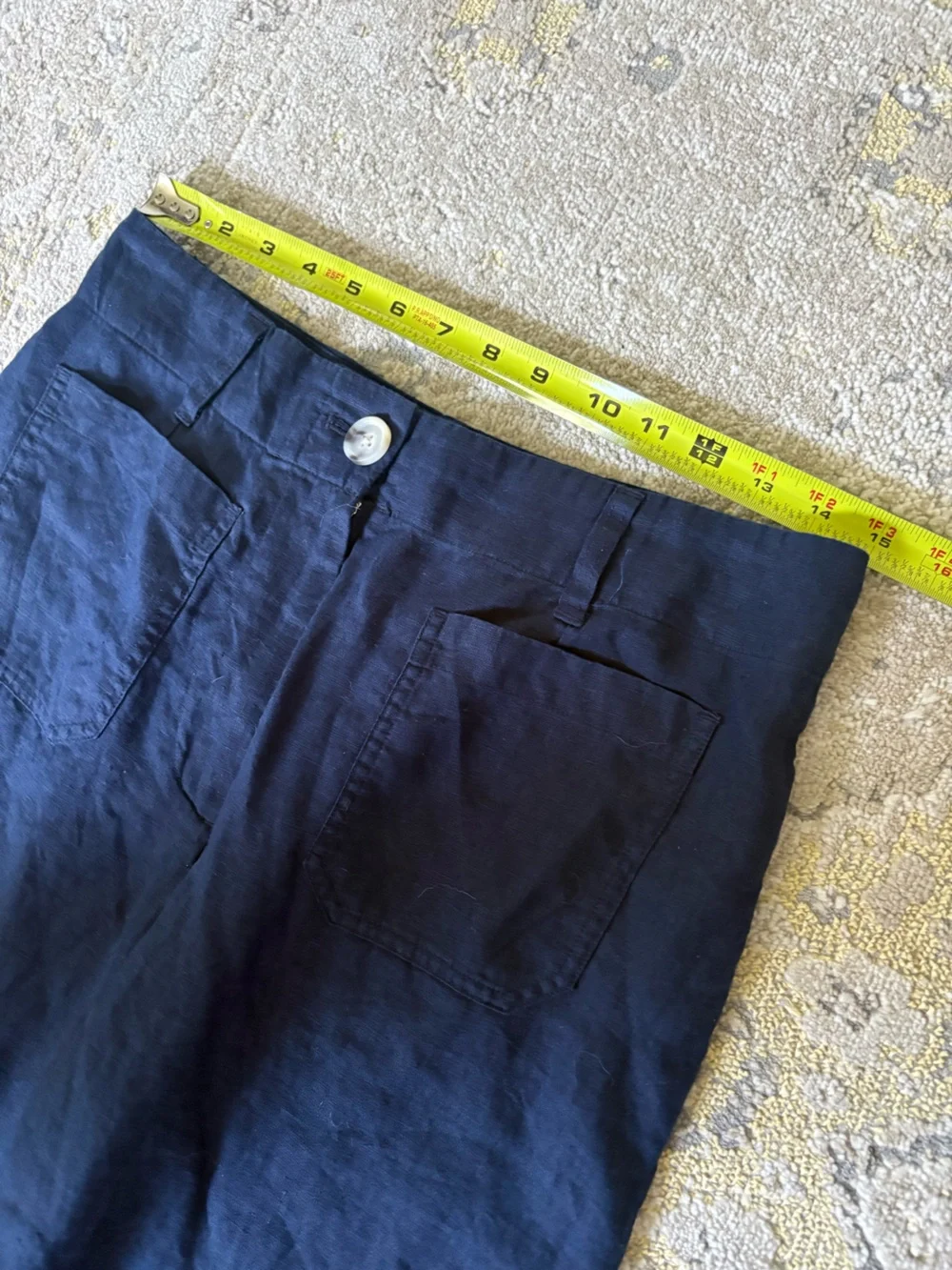 Quince 100% European Linen Patch Pocket Wide Leg Pants